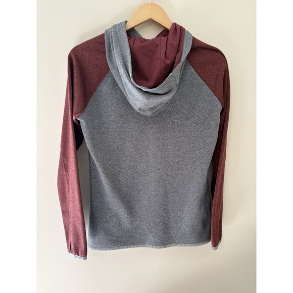 The North Face Pullover Hoodie Gray Burgundy Women M Long Sleeve - Picture 2 of 3